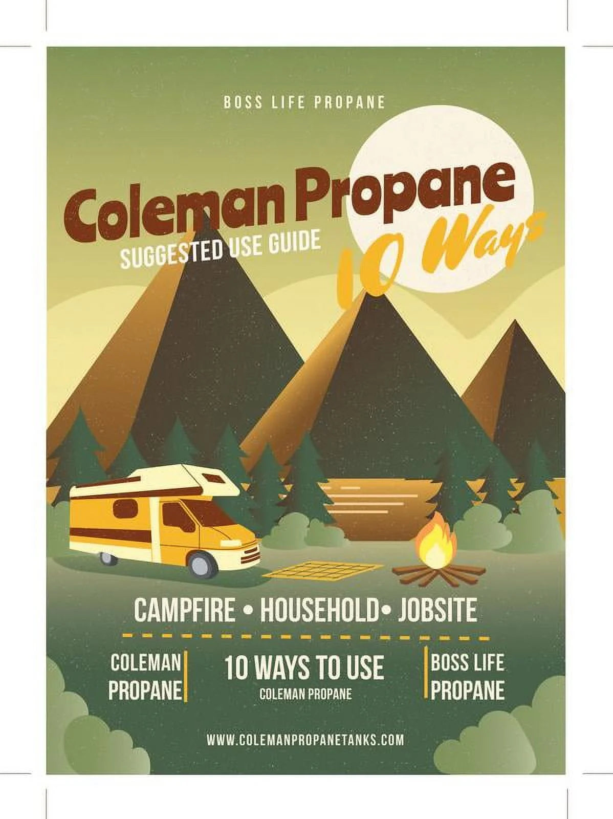 Coleman and Boss Life Delivery Propane Fuel Tank - 12 Cans