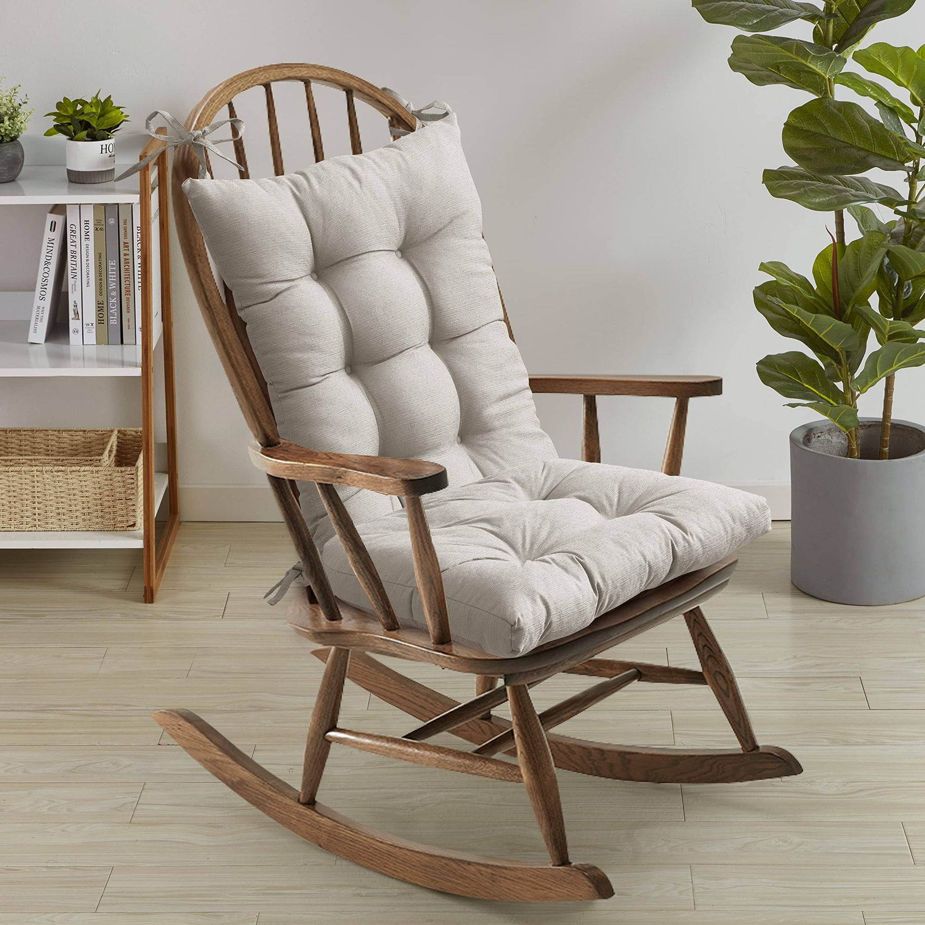 Sweet Home Collection Rocking Chair Cushion Set - Linen