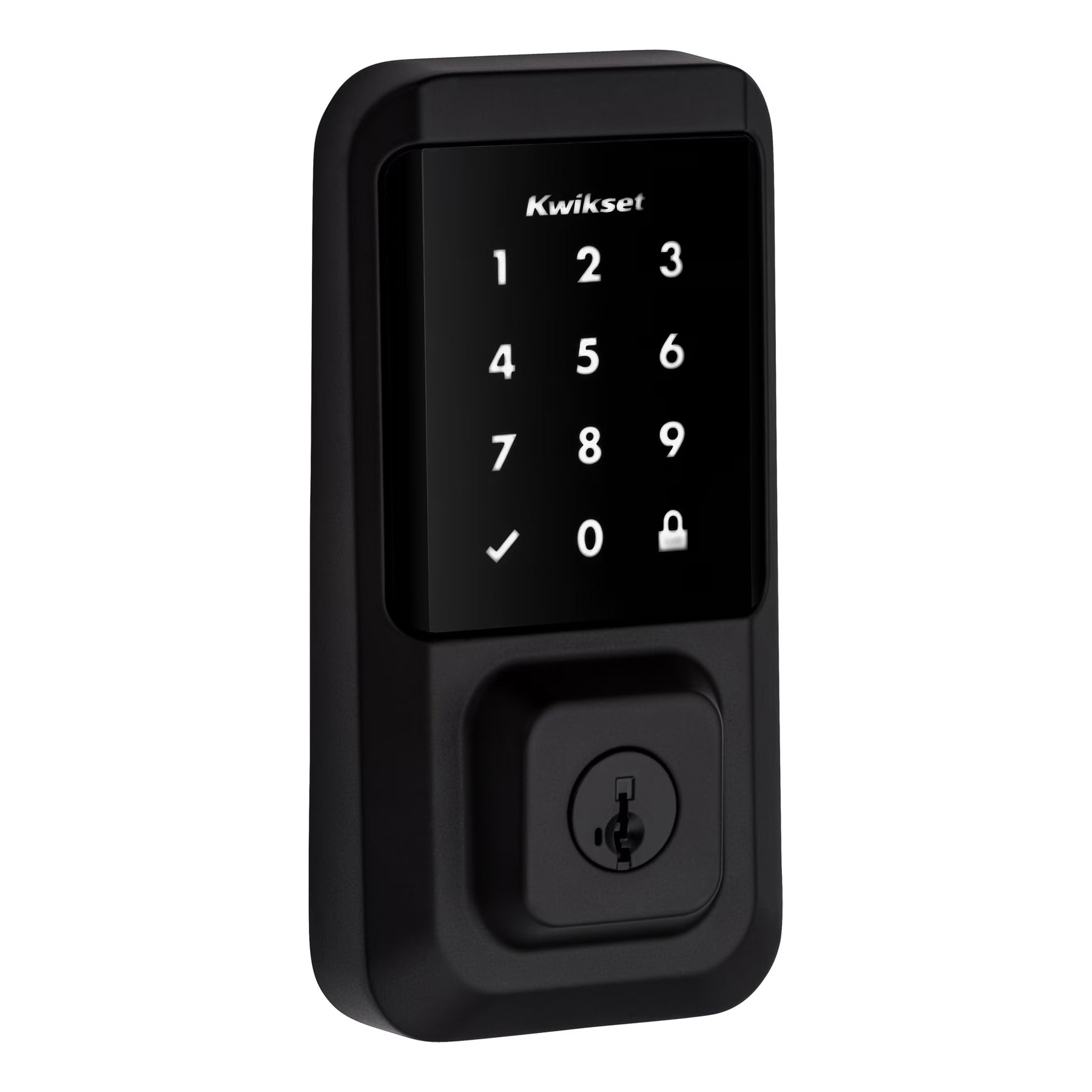 Kwikset Halo Touchscreen Wi - Fi Smart Deadbolt Hardware Lock with Smartkey Satin Nickel