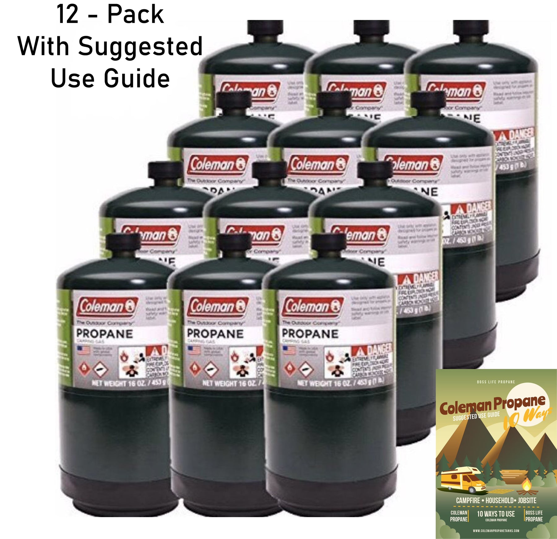 Coleman and Boss Life Delivery Propane Fuel Tank - 12 Cans