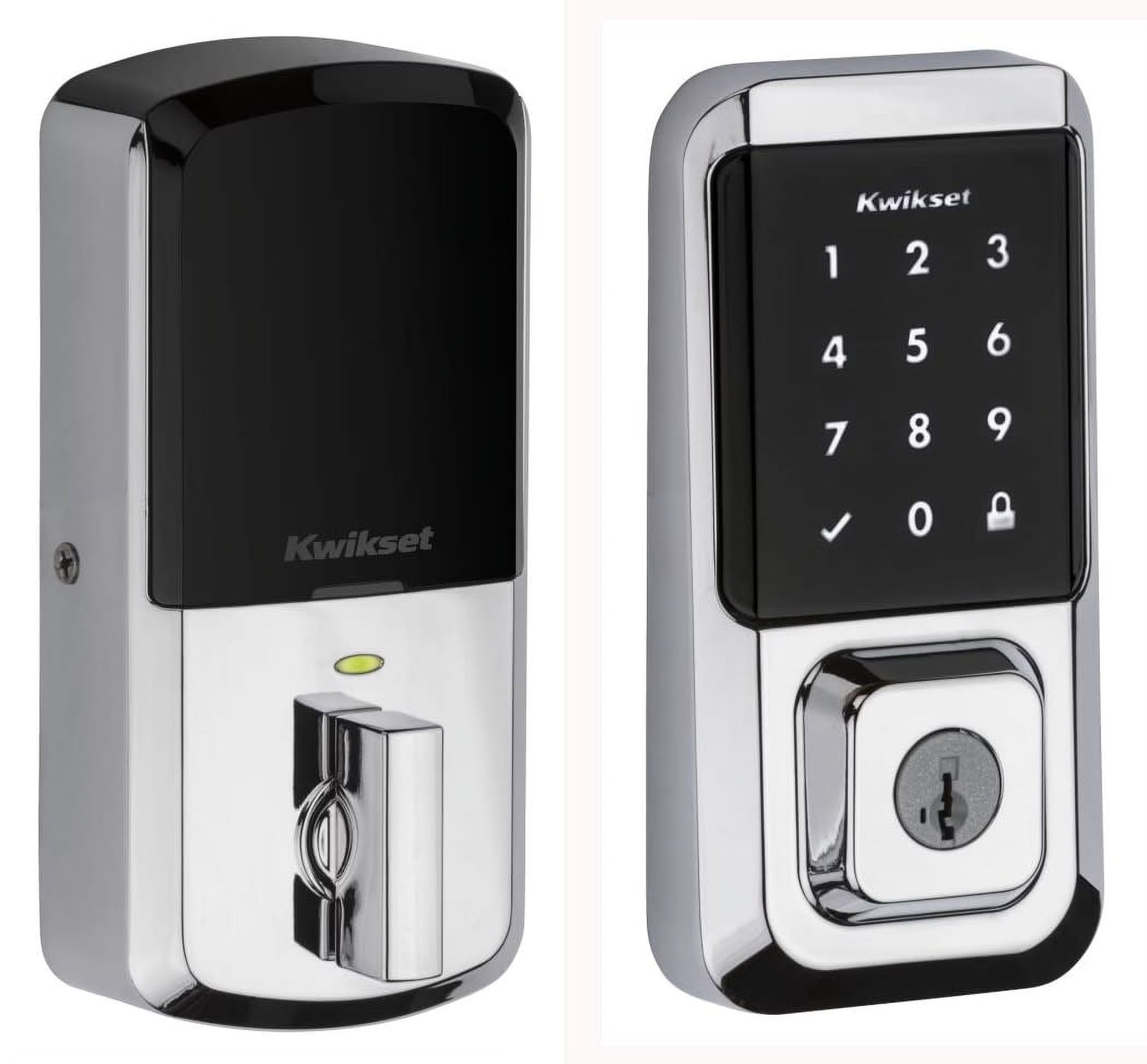 Kwikset Halo Touchscreen Wi - Fi Smart Deadbolt Hardware Lock with Smartkey Satin Nickel - Venetian Bronze
